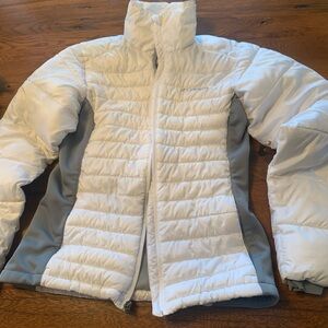 Columbia Women's White and Gray Puffer Jacket